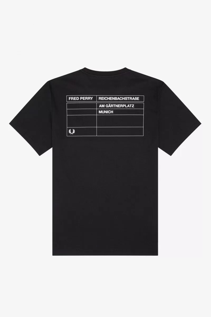 fred perry munich ringer herren-t-shirt schwarz