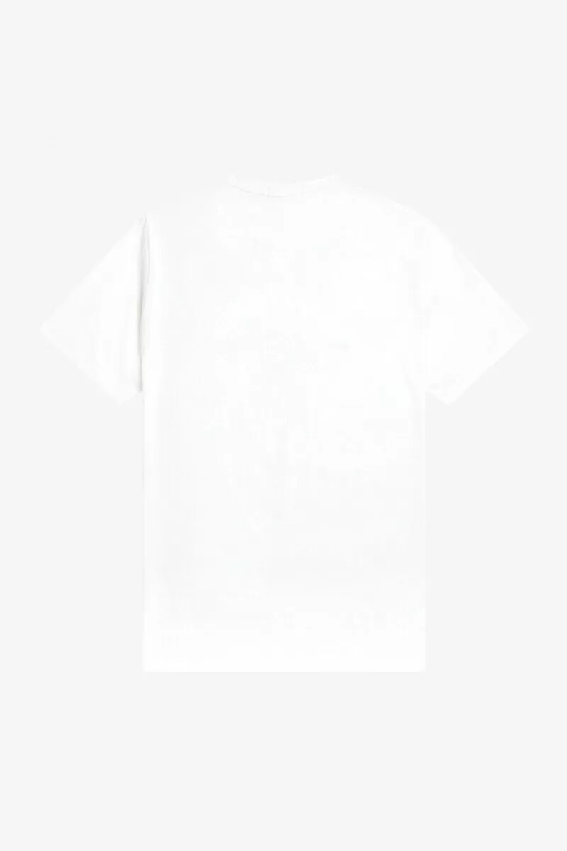 fred perry herren-t-shirt mit stickerei weiß