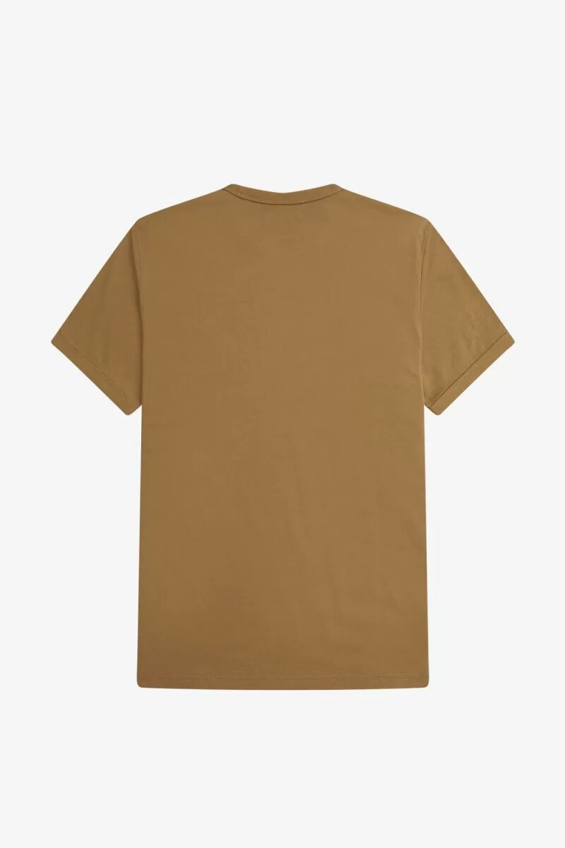 fred perry ringer herren-t-shirt braun