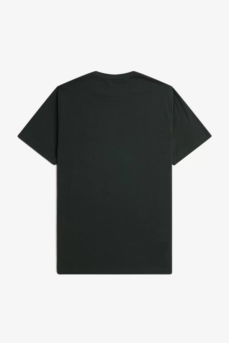 fred perry herren-t-shirt mit rundhalsausschnitt nachtgrün schneeweiß