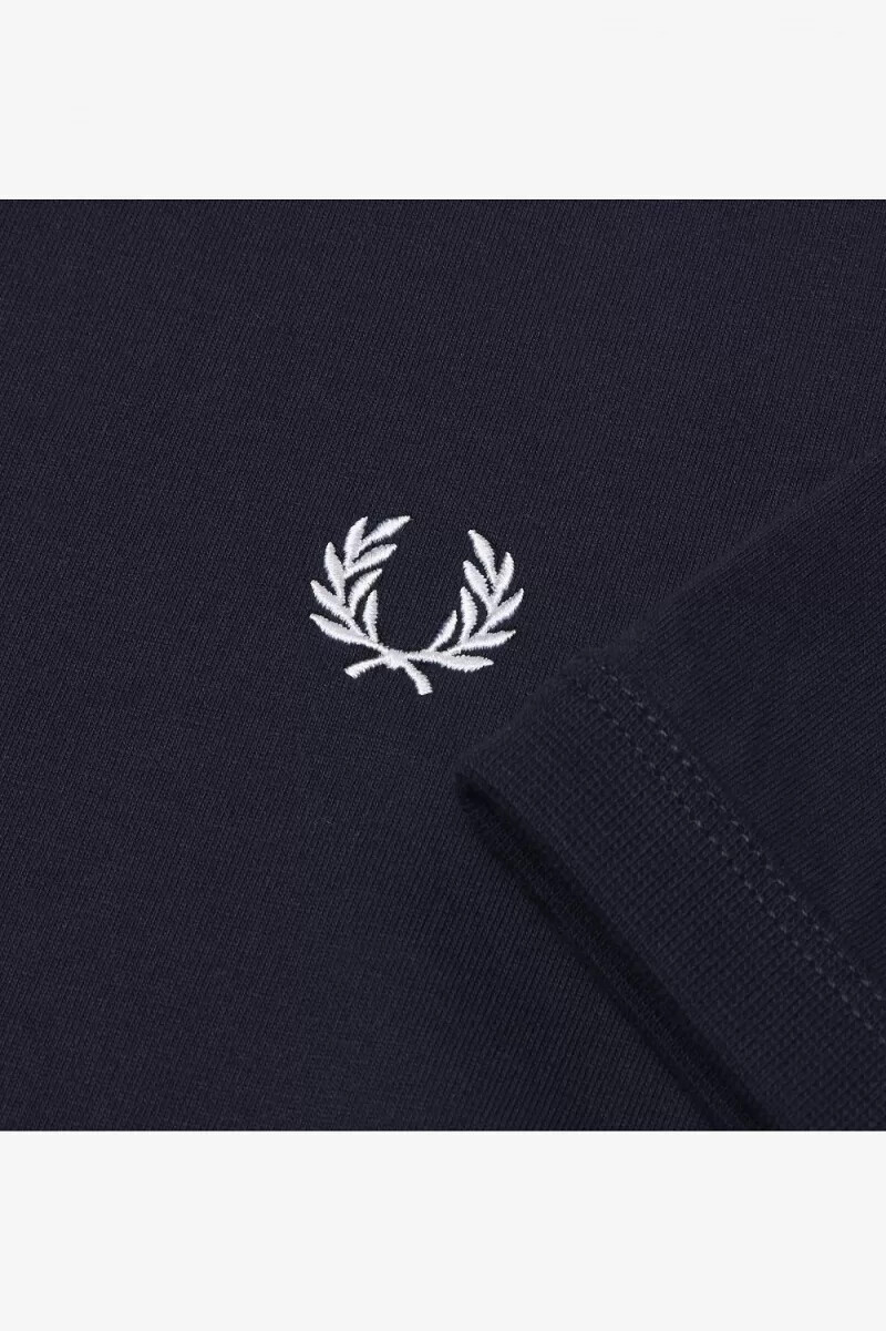 fred perry ringer herren-t-shirt marineblau
