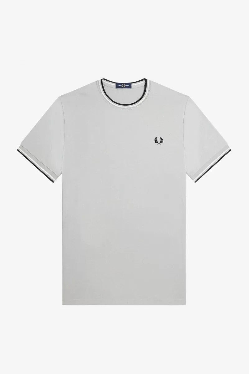 fred perry twin tipped herren-t-shirt grau