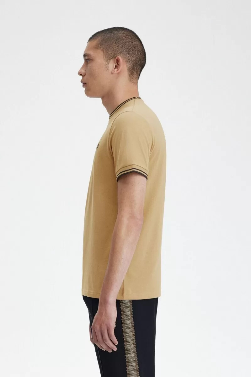 fred perry twin tipped herren-t-shirt grün schwarz