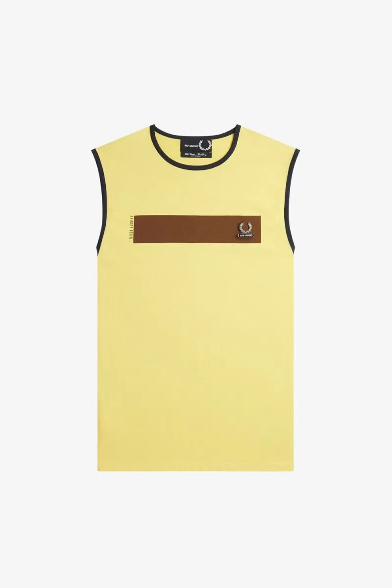 fred perry herren-t-shirt mit print farbe dirty lime