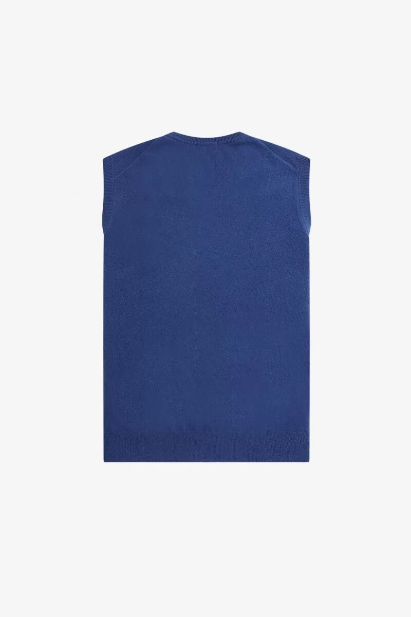 fred perry herren-tanktops aus lammwolle kobalt
