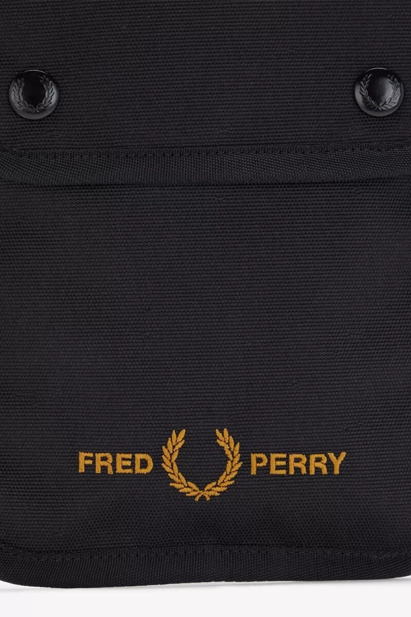 fred perry marken-herrentaschen schwarz