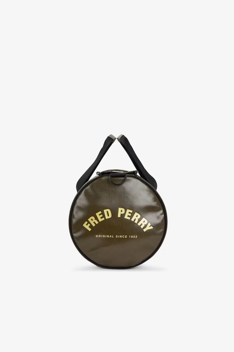 fred perry tonal barrel herrentaschen uniform grün gold
