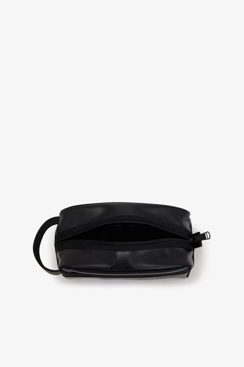 fred perry herren-taschen mit ton-in-ton-waschung schwarz