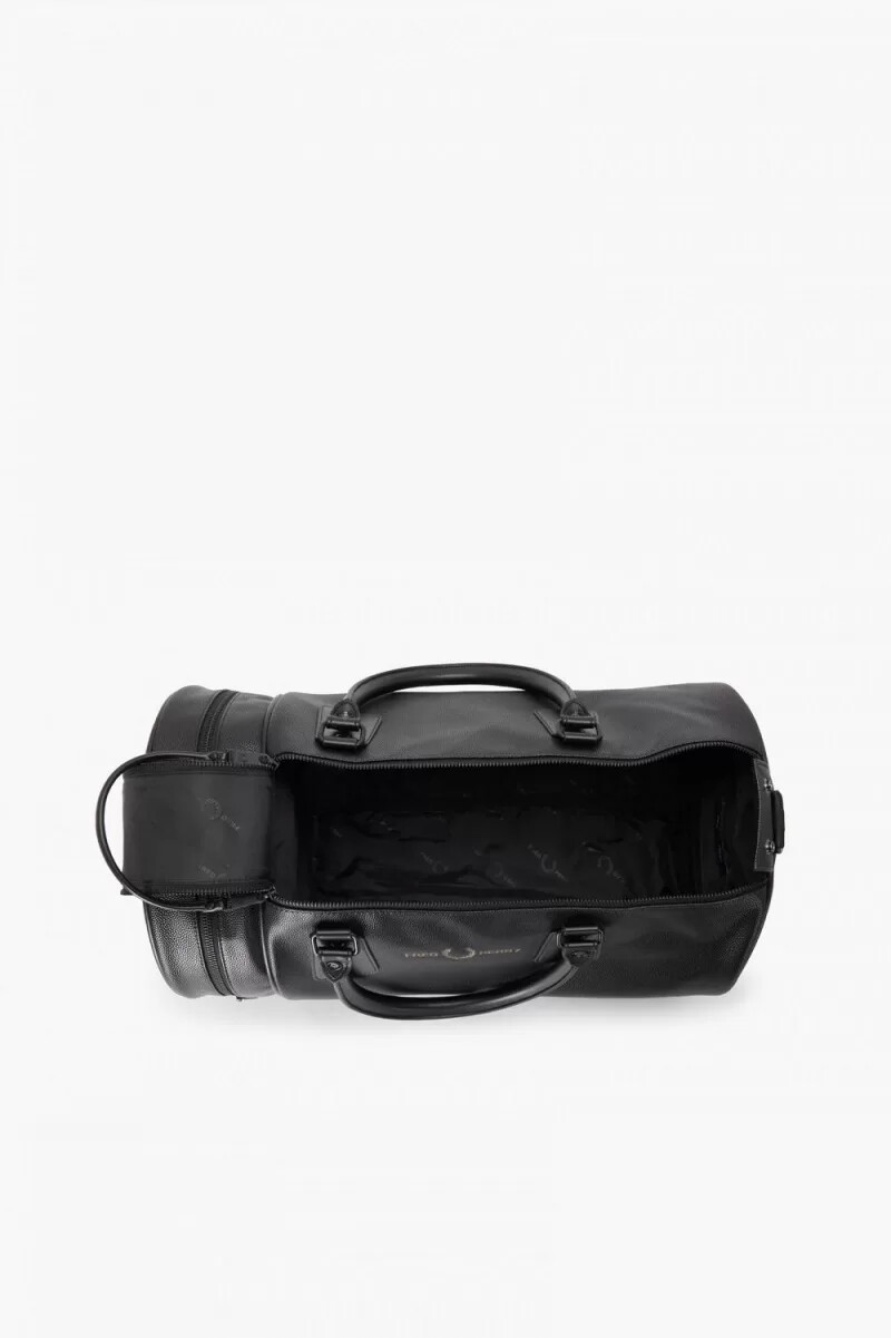 fred perry scotch grain barrel herrentasche schwarz