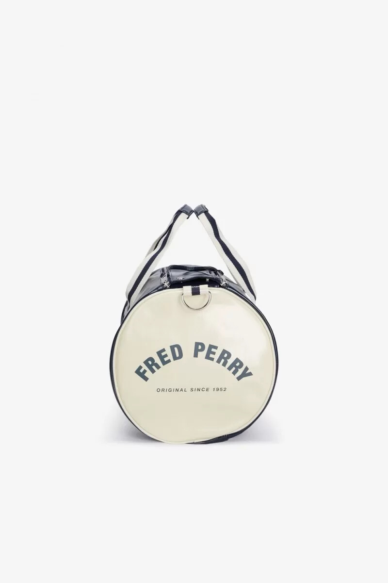 fred perry classic barrel herrentasche marineblaubeige