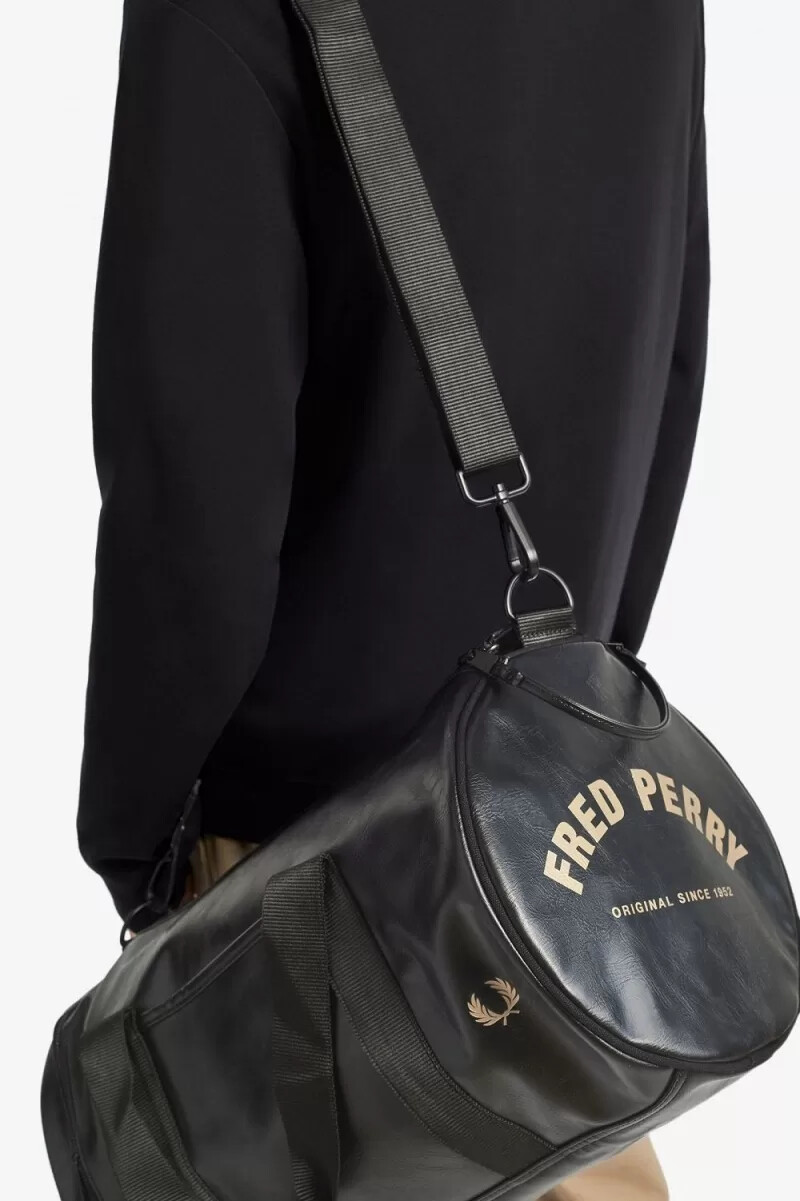 fred perry tonale pu-taschen für herren schwarz