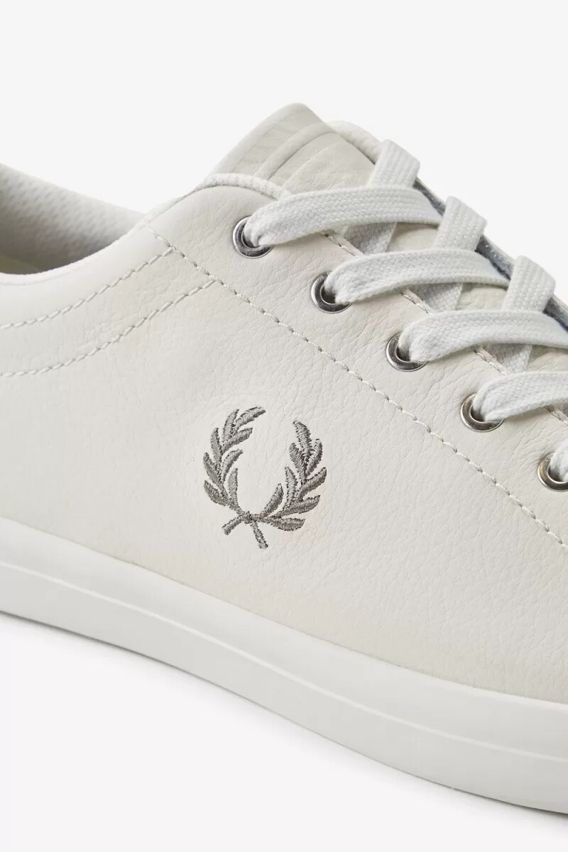 fred perry baseline herren-tennisschuhe elfenbein warmgrau
