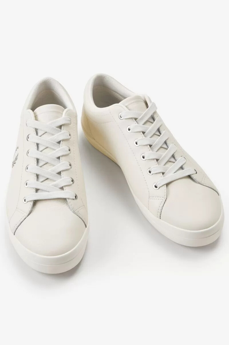fred perry baseline herren-tennisschuhe elfenbein warmgrau
