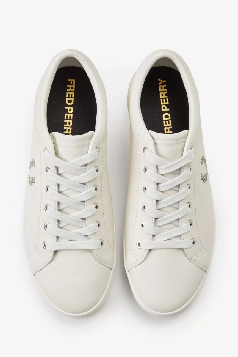 fred perry baseline herren-tennisschuhe elfenbein warmgrau