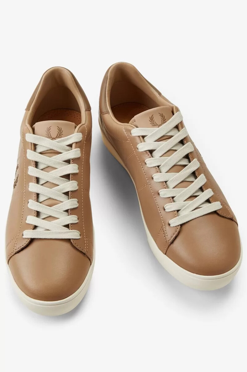 fred perry spencer herren-tennisschuhe grün braun