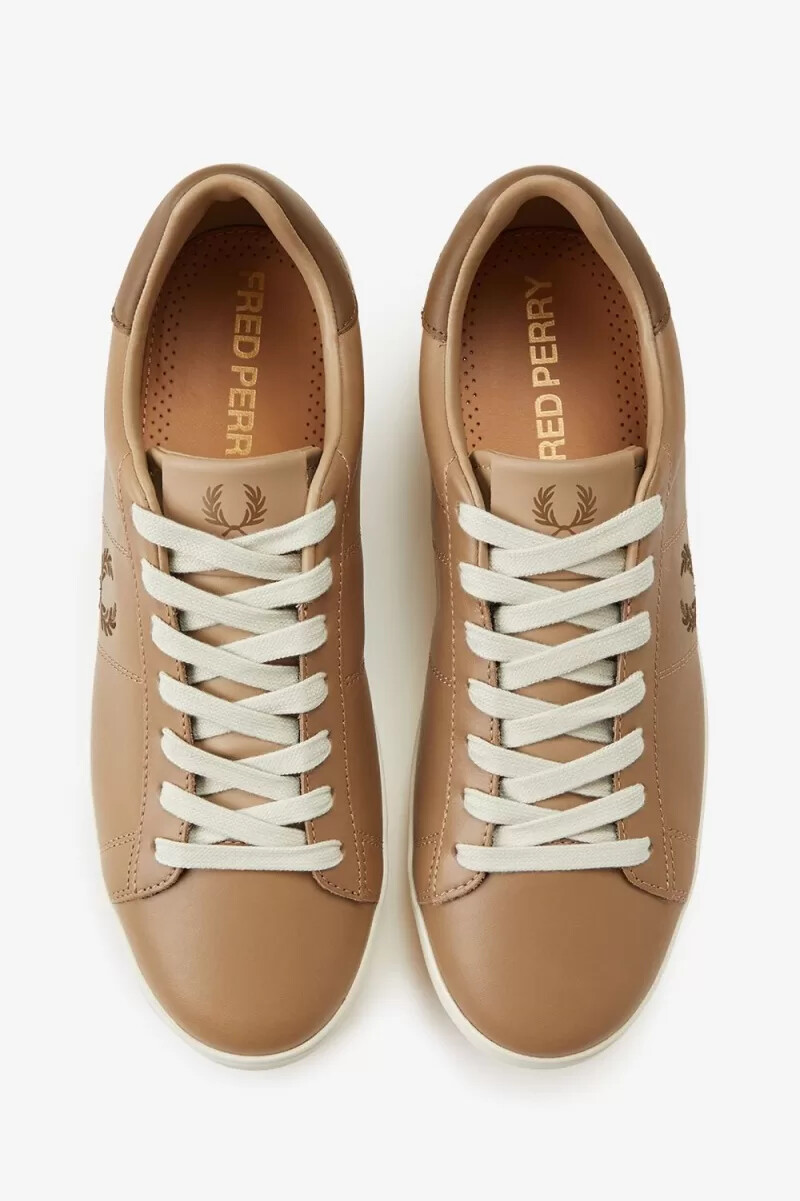 fred perry spencer herren-tennisschuhe grün braun