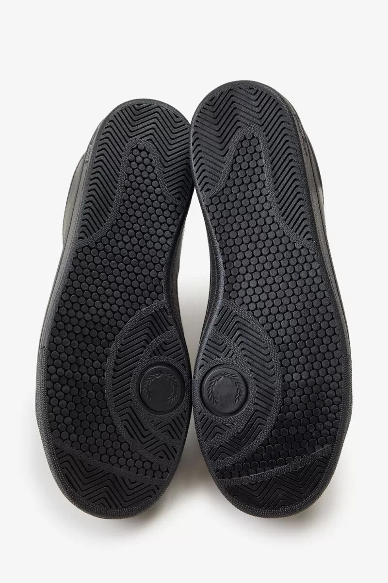 fred perry b721 herren-tennisschuhe schwarz grün
