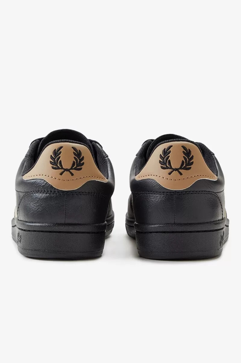 fred perry b721 herren-tennisschuhe schwarz grün