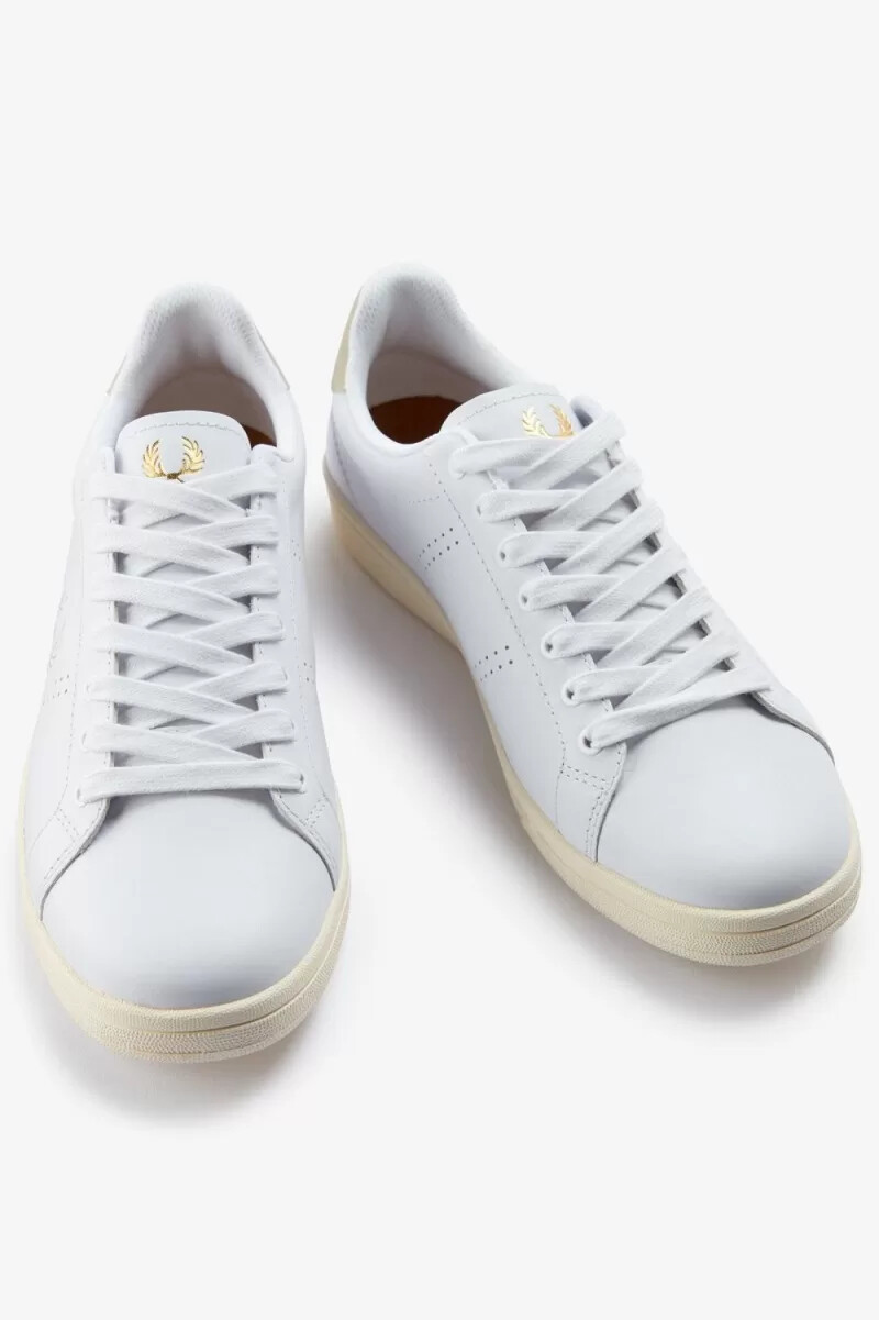 fred perry b721 herren-tennisschuhe weiß hellmint