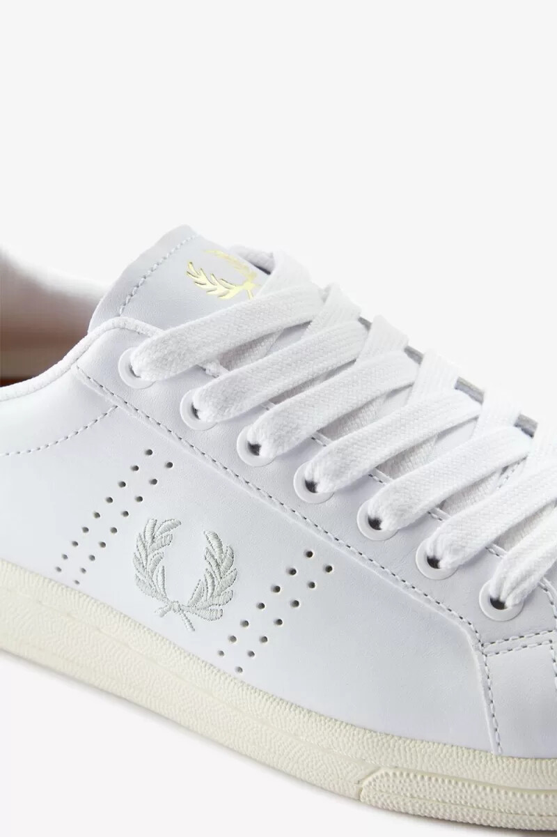 fred perry b721 herren-tennisschuhe weiß hellmint