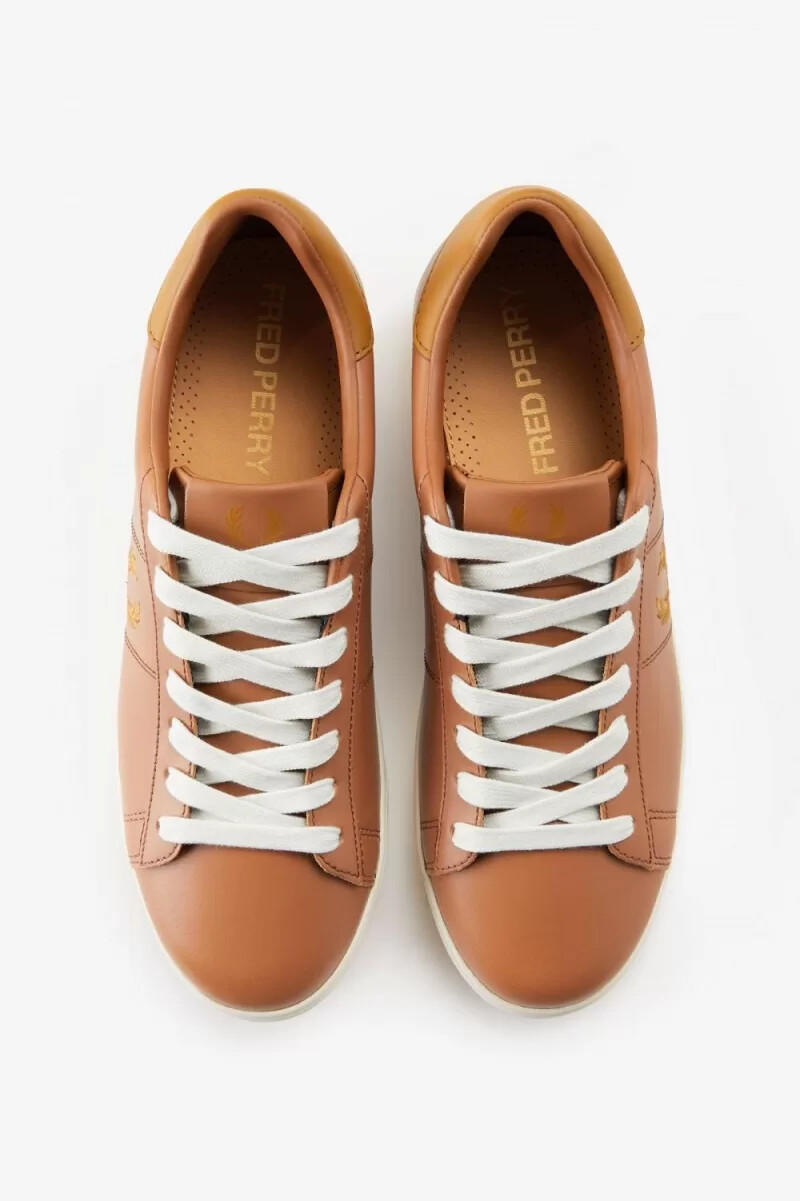 fred perry spencer herren-tennisschuhe dunkelbraundunkelbraun