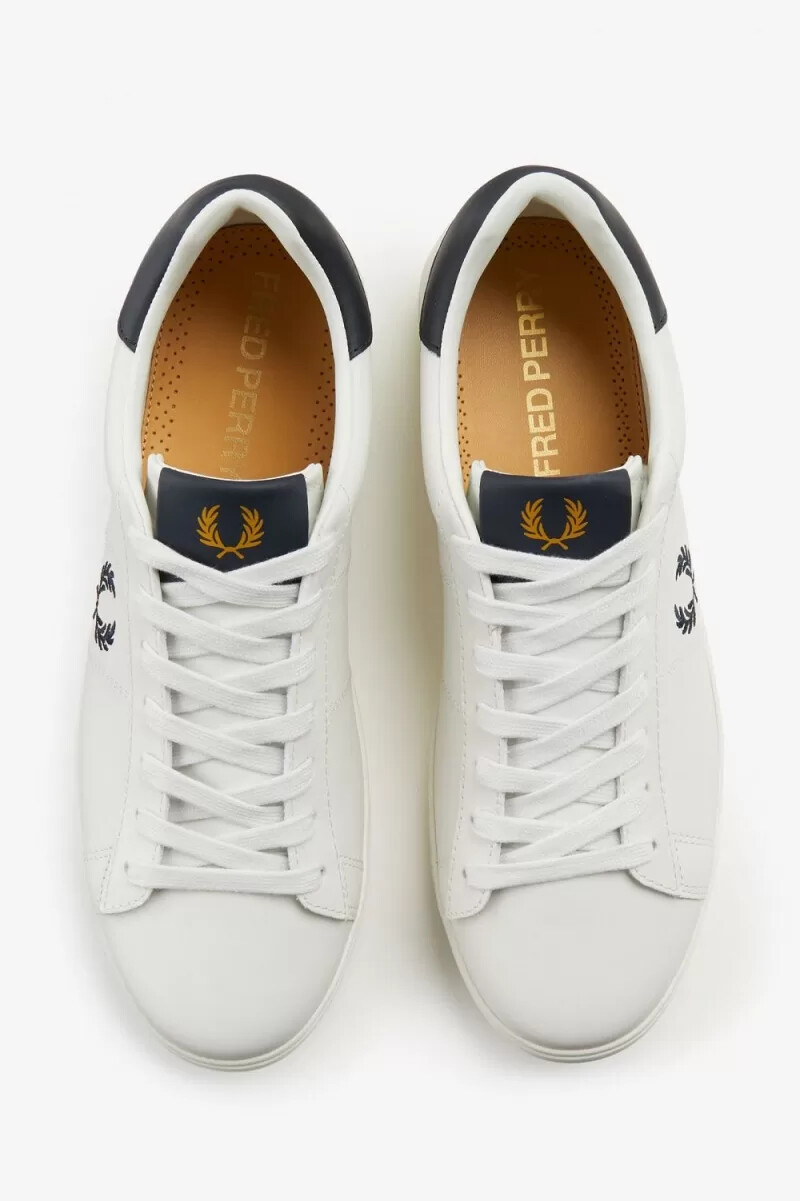 fred perry spencer herren-tennisschuhe elfenbein