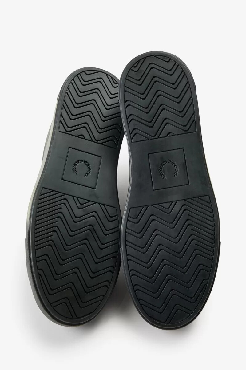 fred perry b71 herren-tennisschuhe nachtgrün gold