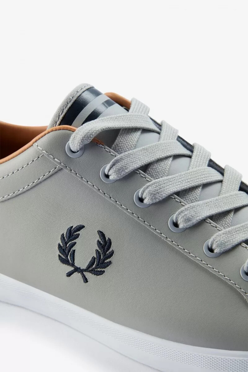 fred perry baseline herren-tennisschuhe grau marineblau