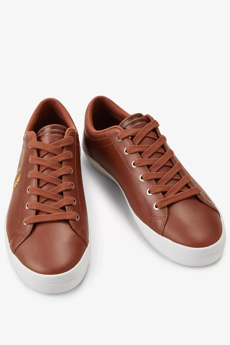 fred perry baseline herren-tennisschuhe hellbraun