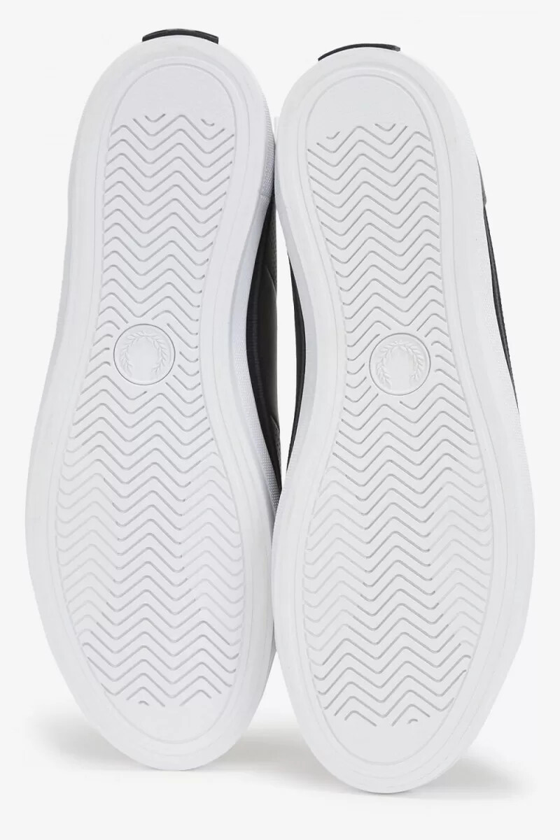 fred perry perforierte baseline herren-tennisschuhe feldgrünschwarz