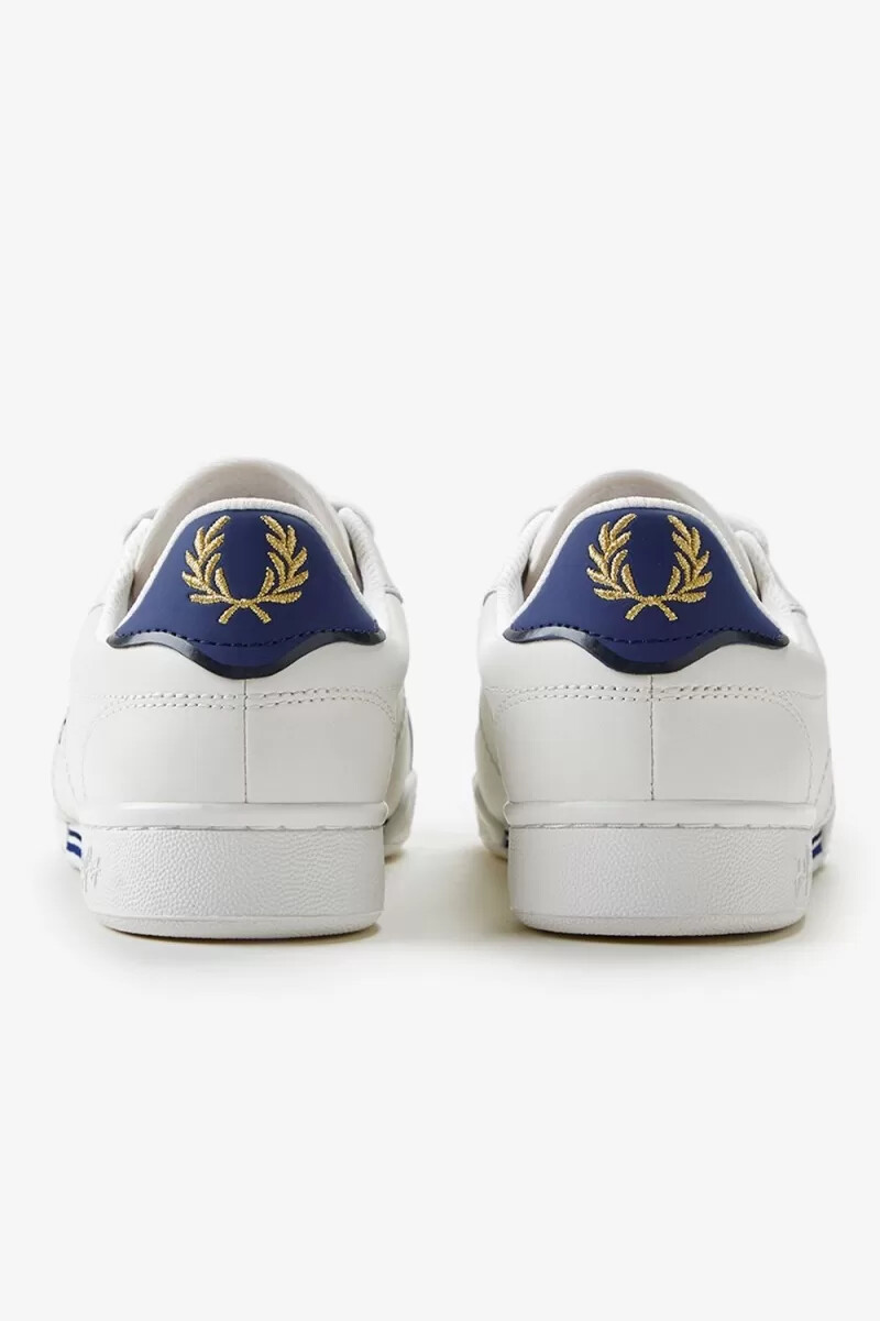 fred perry b722 herren-tennisschuhe elfenbein schattiertes kobalt