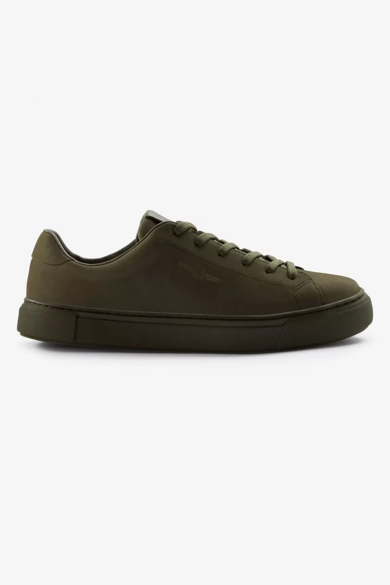 fred perry b71 herren-tennisschuhe uniform grüngold