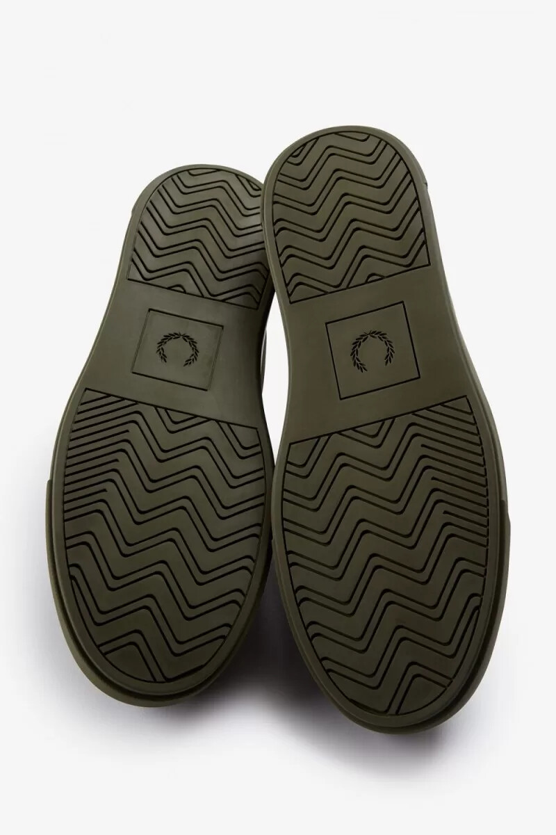 fred perry b71 herren-tennisschuhe uniform grüngold