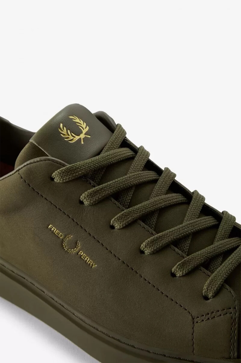 fred perry b71 herren-tennisschuhe uniform grüngold