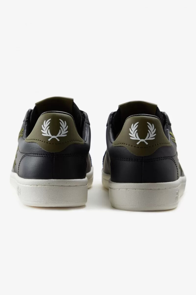 fred perry b721 herren-tennisschuhe schwarz