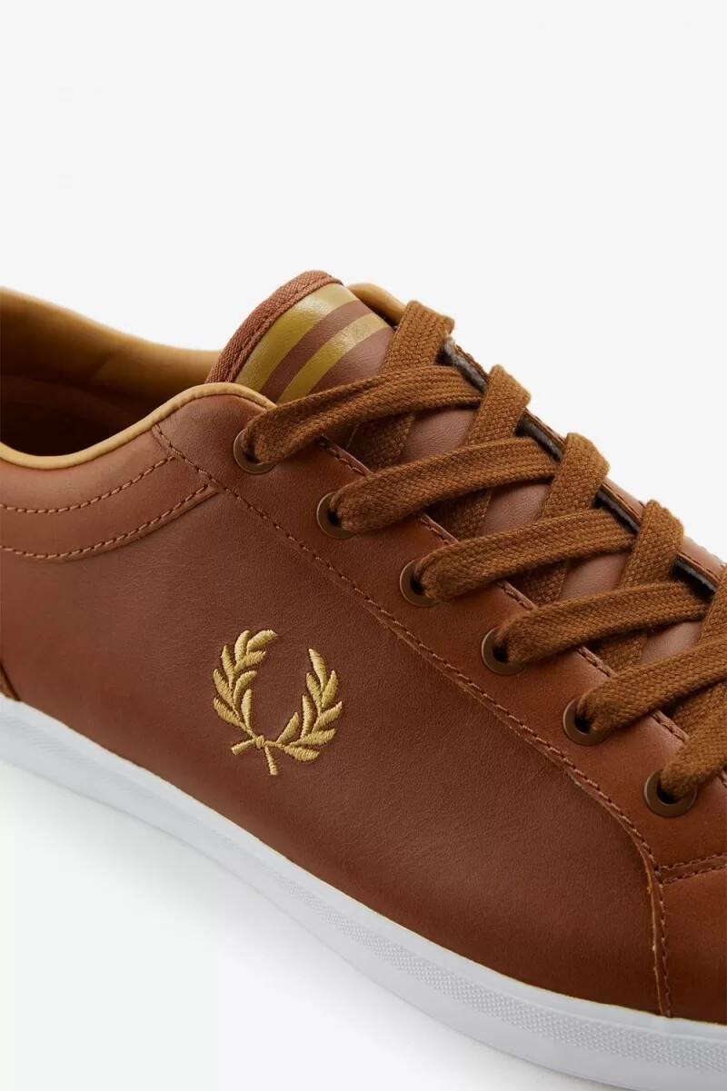 fred perry baseline herren-tennisschuhe hellbraun